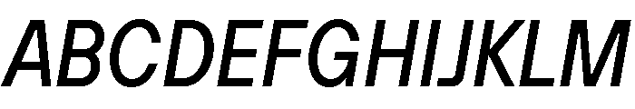 TT Hoves Pro Trl Cnd Medium Italic Font UPPERCASE
