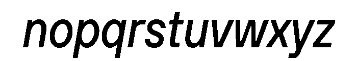 TT Hoves Pro Trl Cnd Medium Italic Font LOWERCASE