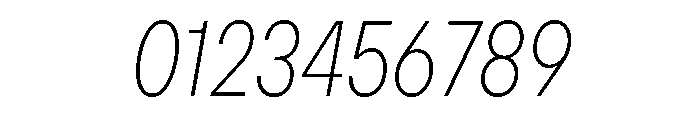 TT Hoves Pro Trl Cnd Thin Italic Font OTHER CHARS