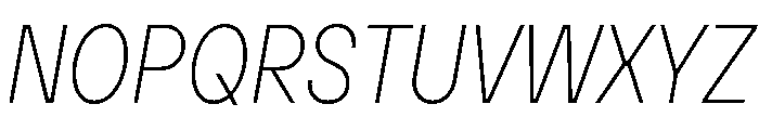 TT Hoves Pro Trl Cnd Thin Italic Font UPPERCASE