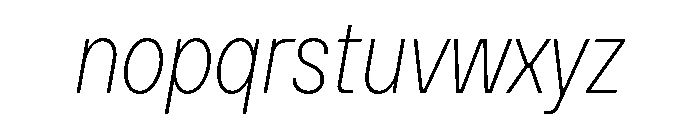 TT Hoves Pro Trl Cnd Thin Italic Font LOWERCASE