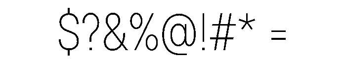 TT Hoves Pro Trl Cnd Thin Font OTHER CHARS