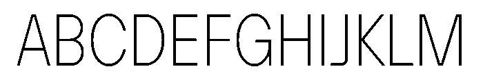 TT Hoves Pro Trl Cnd Thin Font UPPERCASE