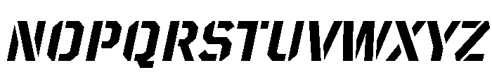 TT Mussels Stencil Trl Bd It Font UPPERCASE