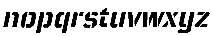 TT Mussels Stencil Trl Bd It Font LOWERCASE