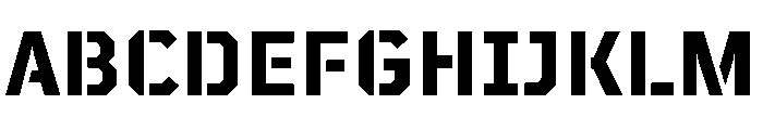 TT Mussels Stencil Trl Bd Font UPPERCASE
