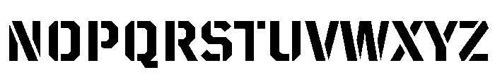 TT Mussels Stencil Trl Bd Font UPPERCASE