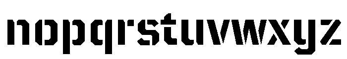 TT Mussels Stencil Trl Bd Font LOWERCASE