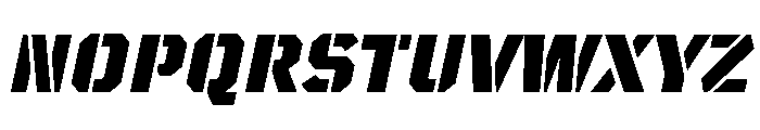 TT Mussels Stencil Trl Blc It Font UPPERCASE