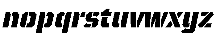 TT Mussels Stencil Trl Blc It Font LOWERCASE