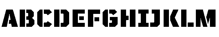 TT Mussels Stencil Trl Blc Font UPPERCASE