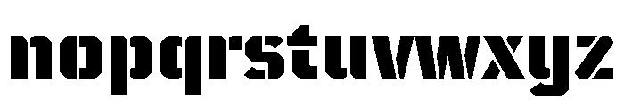 TT Mussels Stencil Trl Blc Font LOWERCASE