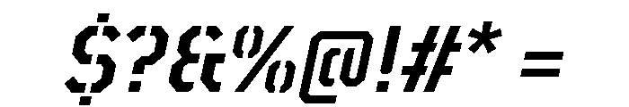 TT Mussels Stencil Trl Db It Font OTHER CHARS
