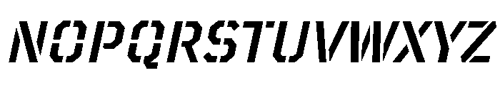 TT Mussels Stencil Trl Db It Font UPPERCASE