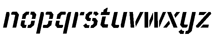TT Mussels Stencil Trl Db It Font LOWERCASE