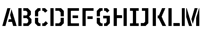 TT Mussels Stencil Trl Db Font UPPERCASE