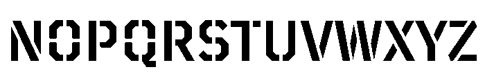 TT Mussels Stencil Trl Db Font UPPERCASE