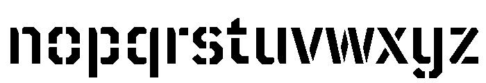 TT Mussels Stencil Trl Db Font LOWERCASE