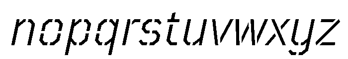 TT Mussels Stencil Trl It Font LOWERCASE