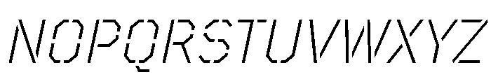 TT Mussels Stencil Trl Lt It Font UPPERCASE