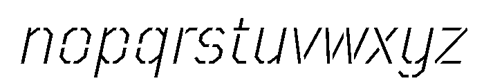 TT Mussels Stencil Trl Lt It Font LOWERCASE