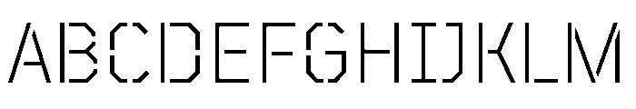 TT Mussels Stencil Trl Lt Font UPPERCASE