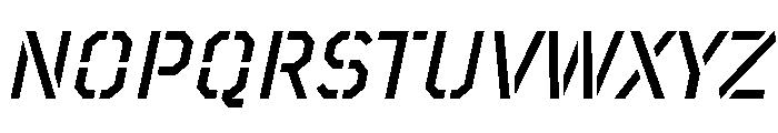 TT Mussels Stencil Trl Md It Font UPPERCASE