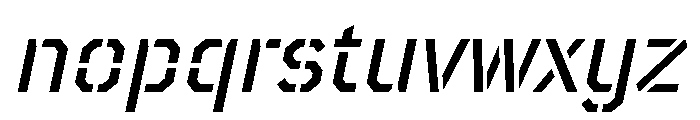 TT Mussels Stencil Trl Md It Font LOWERCASE