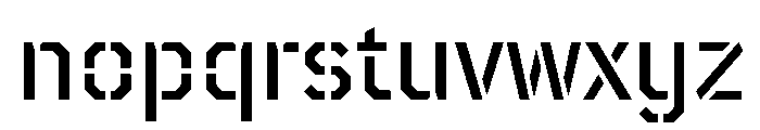 TT Mussels Stencil Trl Md Font LOWERCASE