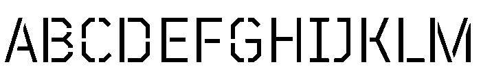 TT Mussels Stencil Trl Rg Font UPPERCASE