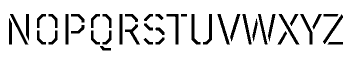 TT Mussels Stencil Trl Rg Font UPPERCASE