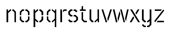 TT Mussels Stencil Trl Rg Font LOWERCASE