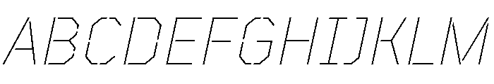 TT Mussels Stencil Trl Th It Font UPPERCASE