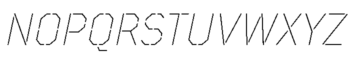 TT Mussels Stencil Trl Th It Font UPPERCASE