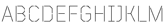 TT Mussels Stencil Trl Th Font UPPERCASE