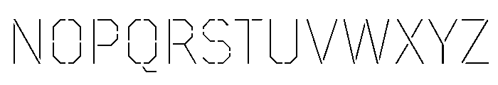TT Mussels Stencil Trl Th Font UPPERCASE