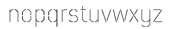 TT Mussels Stencil Trl Th Font LOWERCASE