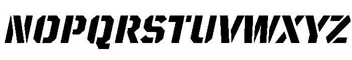 TT Mussels Stencil Trl XBd It Font UPPERCASE