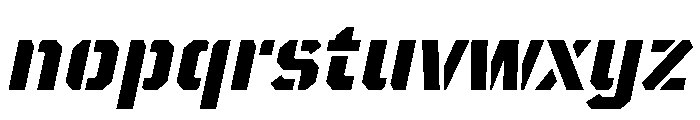 TT Mussels Stencil Trl XBd It Font LOWERCASE