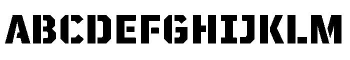 TT Mussels Stencil Trl XBd Font UPPERCASE