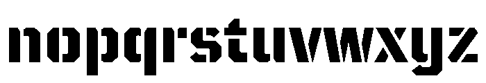 TT Mussels Stencil Trl XBd Font LOWERCASE