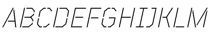TT Mussels Stencil Trl XLt It Font UPPERCASE