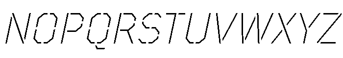 TT Mussels Stencil Trl XLt It Font UPPERCASE
