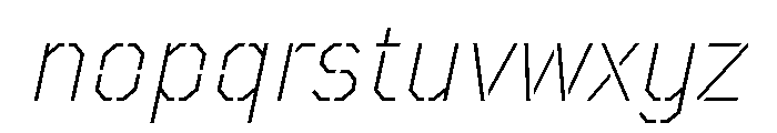 TT Mussels Stencil Trl XLt It Font LOWERCASE