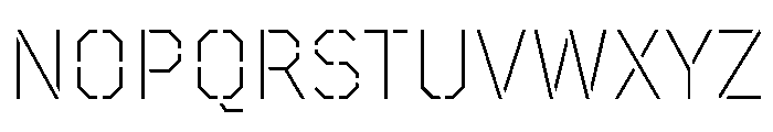 TT Mussels Stencil Trl XLt Font UPPERCASE