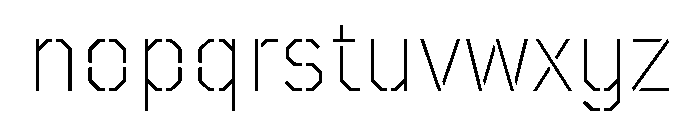 TT Mussels Stencil Trl XLt Font LOWERCASE