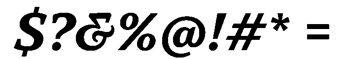 TT Norms Pro Serif Trl Bd It Font OTHER CHARS
