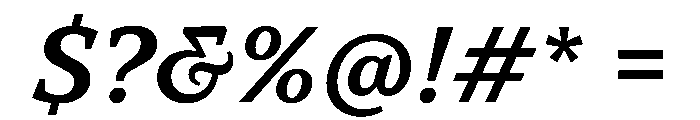 TT Norms Pro Serif Trl Db It Font OTHER CHARS
