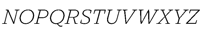 TT Norms Pro Serif Trl Lt It Font UPPERCASE