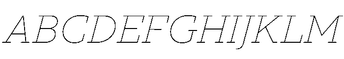 TT Norms Pro Serif Trl Th It Font UPPERCASE